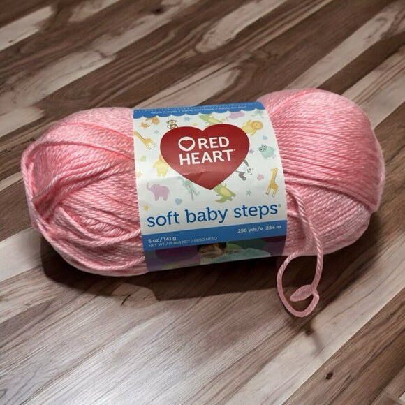 Red Heart Soft Baby Steps Yarn Discontinued ONE Skein of Blue, Pink, Aqua CHOICE - Picture 3 of 9